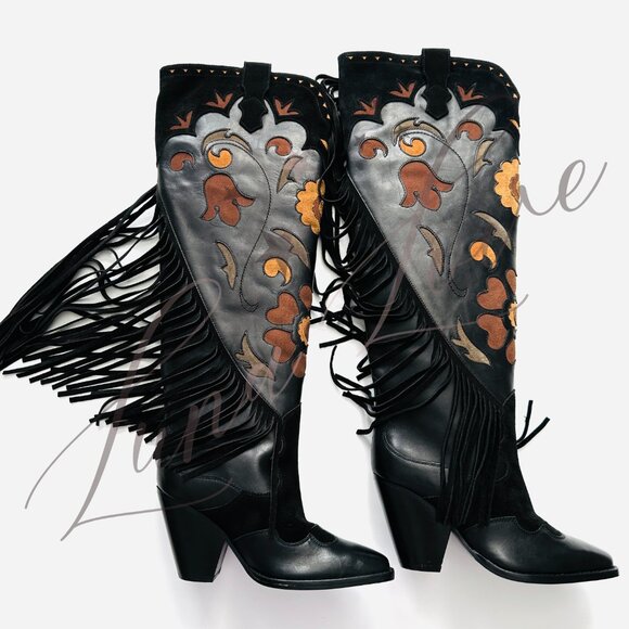 FREE PEOPLE Spell Sannah Fringe Western Boots (size EU 36 / US 6) NWT - Picture 8 of 15